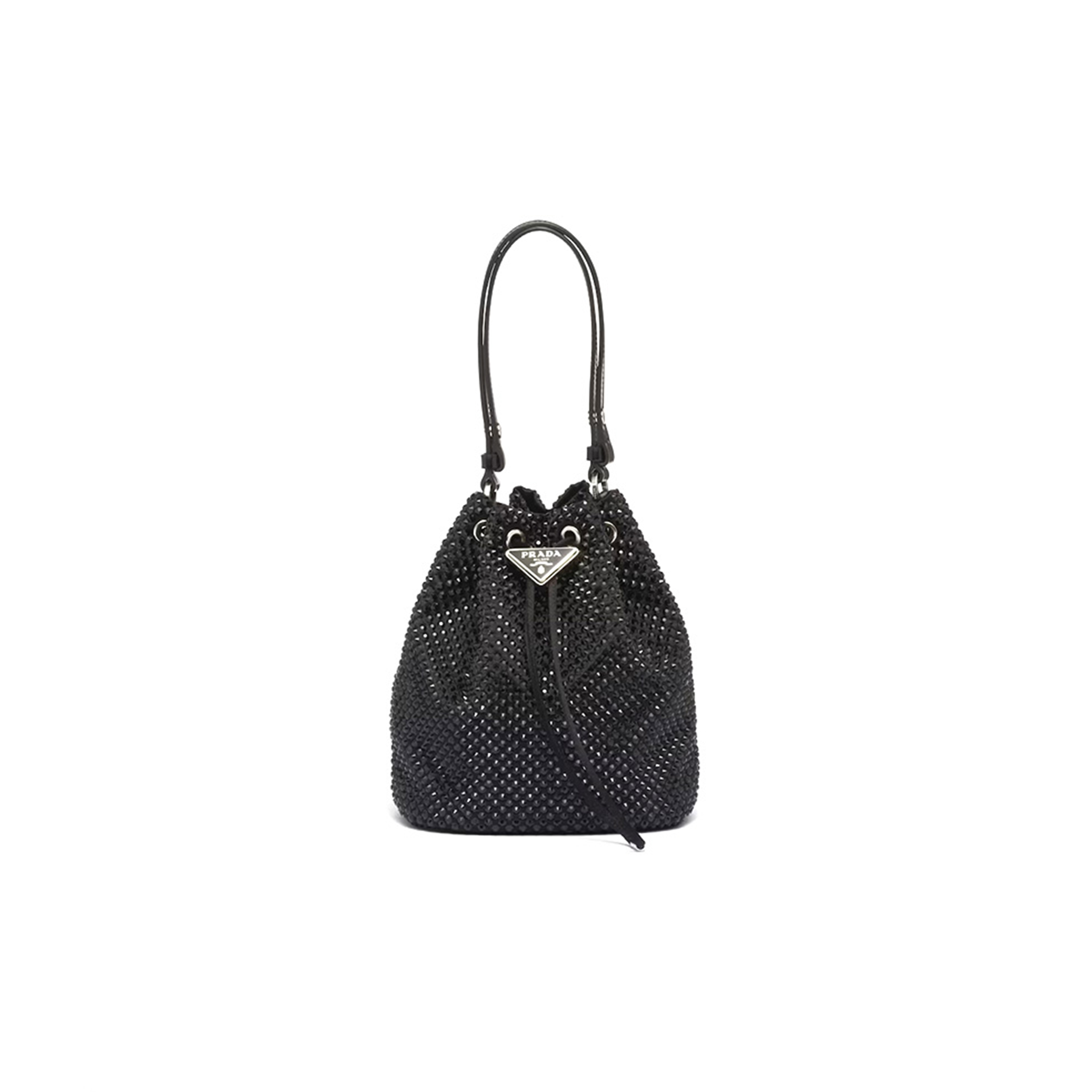Pra*a satin mini-bag with crystals 1be067 (19.5*15.5*10cm)